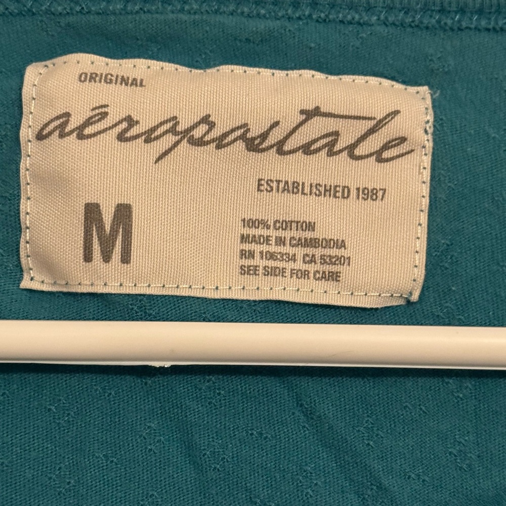 Aeropostale Women's Turquoise Blouse - Picture 2 of 2